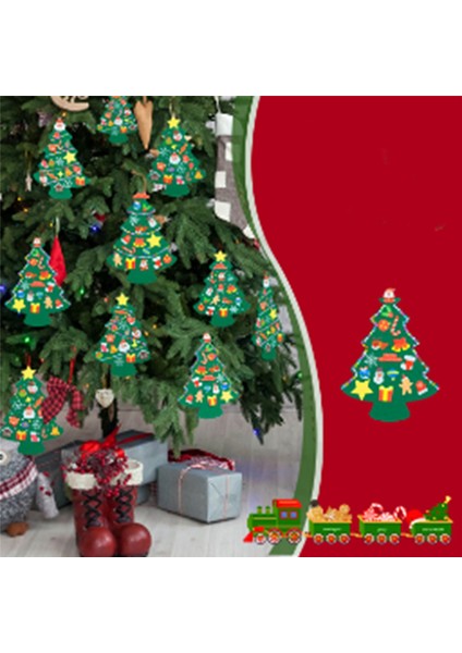 Adet Noel Tatil Hediyesi Keçe Kumaş Noel Çıkartmaları Şeker Geyik (Yurt Dışından)