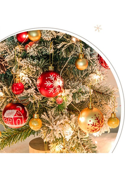 44 Adet Noel Topu Süsleri Kırılmaz Noel Küreleri, C (Yurt Dışından)
