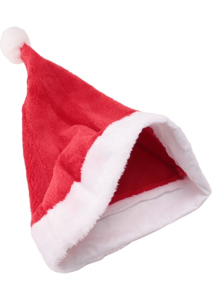 Noel Baba Şapkası Noel Günü Kostüm Elbise Peluş Kalın Noel Şapkası Yetişkin (Yurt Dışından)