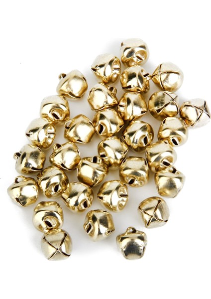 Noel Dekorasyonu Için Metal Jingle Bells 100 Adet 10MM Altın (Yurt Dışından)