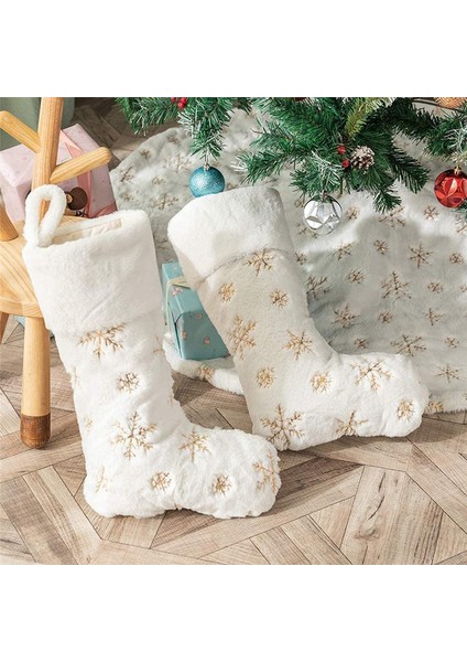 Echo Chicly Peluş Kar Tanesi Noel Çorapları Noel Hediye Çorapları Çocuk Çorapları (Yurt Dışından)