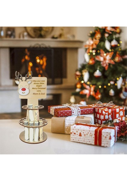 El Yapımı Ahşap Noel Cüzdanı, Dekoratif, Çıkarılabilir Nakit Cüzdanı B (Yurt Dışından)