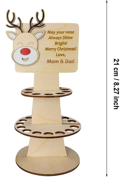 El Yapımı Ahşap Noel Cüzdanı, Dekoratif, Çıkarılabilir Nakit Cüzdanı B (Yurt Dışından)