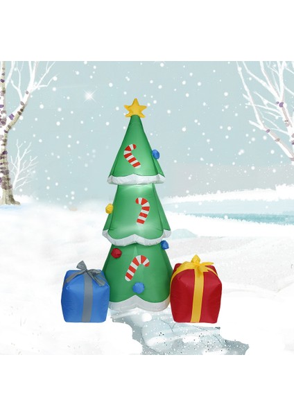 1.8m LED Şişme Açık Hava Parlayan Noel Ağacı Dekorasyonu Ab Fişi (Yurt Dışından)