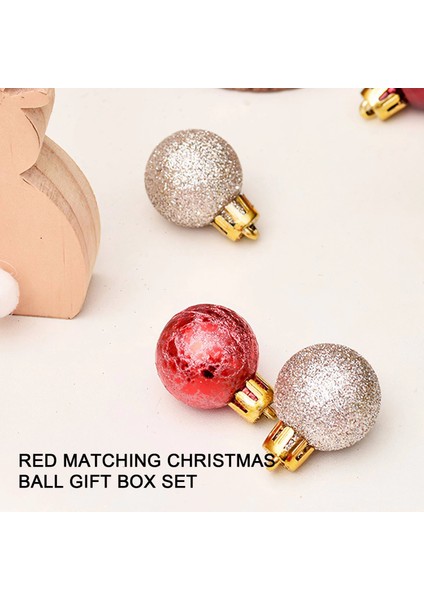 30 Adet Noel Ağacı Top Süsleme Seti Kırılmaz Dekor Topları-Pembe (Yurt Dışından)