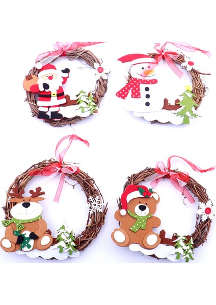 Noel Süslemeleri Noel Baston Çelengi Baston Yüzük Dekorasyonu (Yurt Dışından)