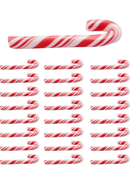 100 Adet Kırmızı ve Beyaz El Yapımı Noel Şeker Kamışı Ev Dekoru Bastonu (Yurt Dışından)