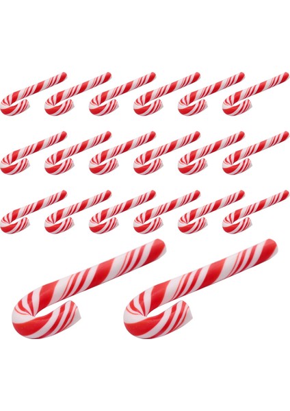 100 Adet Kırmızı ve Beyaz El Yapımı Noel Şeker Kamışı Ev Dekoru Bastonu (Yurt Dışından)