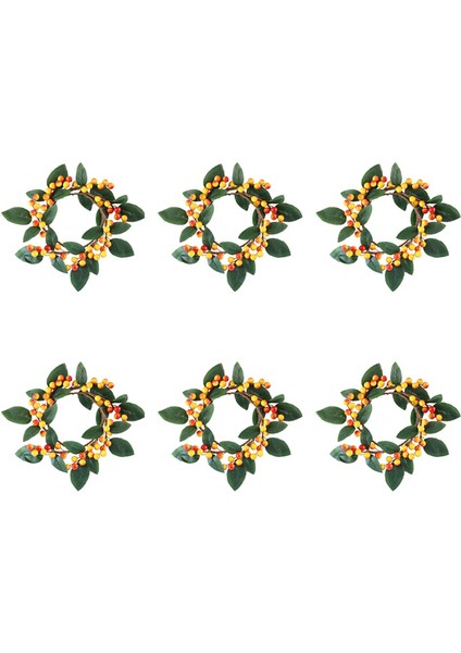 Adet Noel Mum Halkaları Yapay Meyveli Mum Halkaları Noel Için (Yurt Dışından)