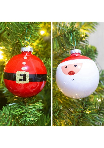 12'li Paket Noel Topları, 60 mm Noel Boyalı Kırılmaz Tatil (Yurt Dışından)