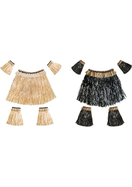 Hawaii Çim Etek Takım Elastik Kol Manşonu Ayak Örtüsü (Saman Rengi) (Yurt Dışından) fiyatları