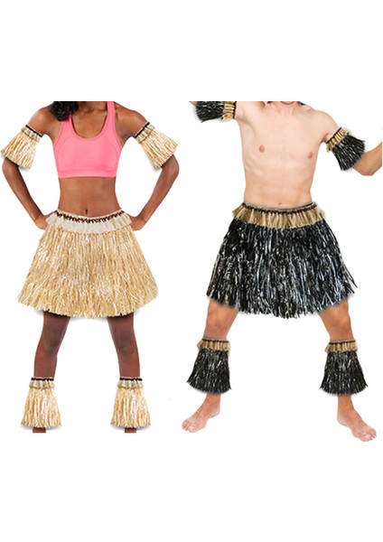 Hawaii Çim Etek Takım Elastik Kol Manşonu Ayak Örtüsü (Saman Rengi) (Yurt Dışından) modelleri