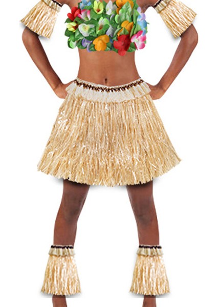 Hawaii Çim Etek Takım Elastik Kol Manşonu Ayak Örtüsü (Saman Rengi) (Yurt Dışından) fırsatları