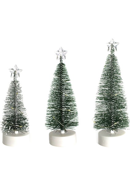 Mini Noel Ağacı Sedir Masaüstü Noel Ağacı LED Parlayan (Yurt Dışından)