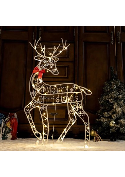 Adet El Yapımı Demir Sanatıelk Geyiği LED Işık Parlayan Parıltılı Dekor (Yurt Dışından) indirimleri