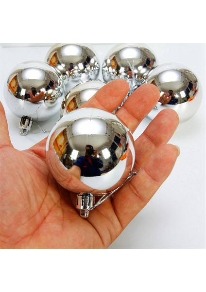 8cm 6 Adet Işıklı Noel Topu Noel Ağacı Dekoratif,yeşil (Yurt Dışından) fiyatları