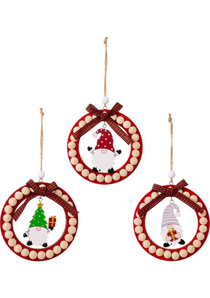 Noel Dekoru Asılı Ahşap Içi Boş Kolye Işareti Noel Ağacı Kolyeleri (Yurt Dışından)