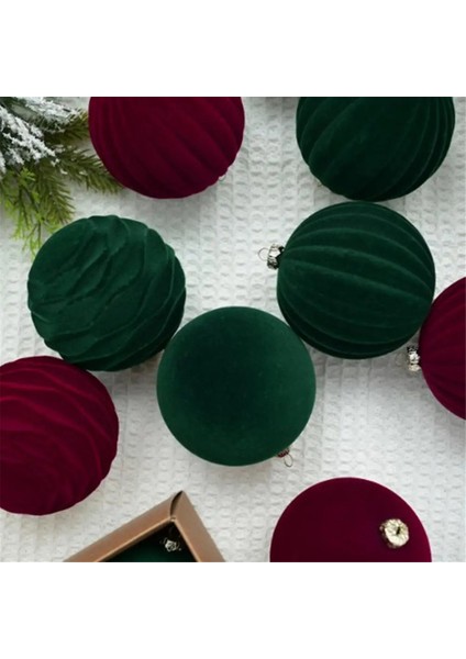 Noel Topları Noel Ağacı Dekoru 12'li Paket Lüks Floklu B (Yurt Dışından) indirimleri