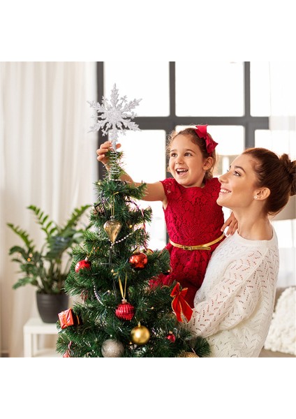 Parıldayan Yıldızlar Noel Ağacı Kar Tanesi Süsleri Gümüş (Yurt Dışından) fırsatları