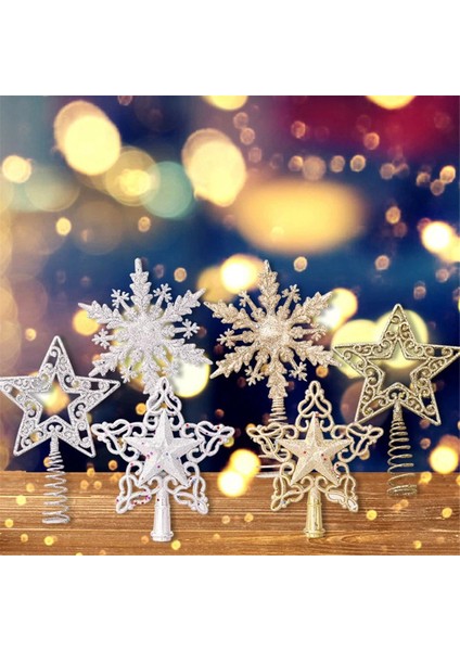 Parıldayan Yıldızlar Noel Ağacı Kar Tanesi Süsleri Gümüş (Yurt Dışından) indirimleri