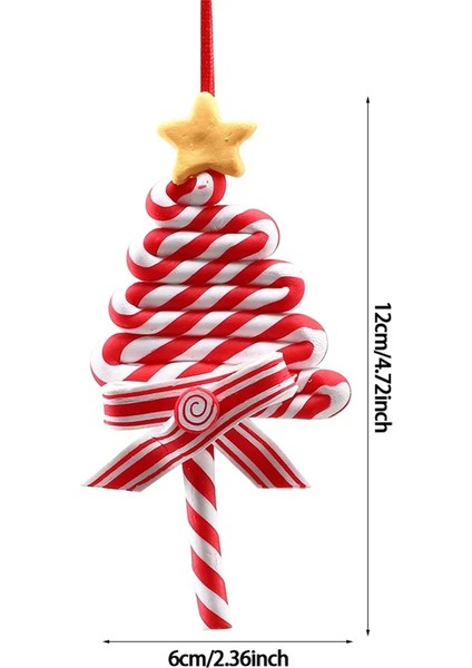 Noel Ağacı Süsleme Süsü Yumuşak Kil Lolipop B (Yurt Dışından)