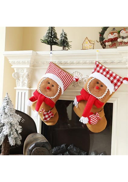 Adet Noel Çorabı Noel Askılı Çorap Noel Çorabı (Yurt Dışından)
