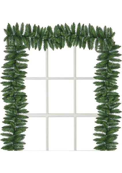 9ft Noel Çelenkleri Yapay Yeşillik Çelenkleri Yeşil (Yurt Dışından)
