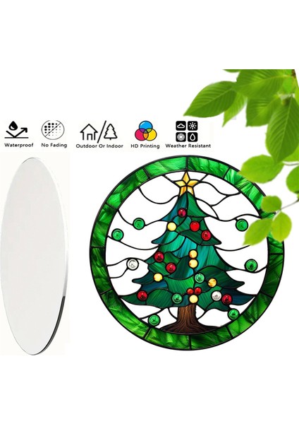 Renkli Noel Ağacı Güneş Yakalayıcı Akrilik Disk Boyalı Kolye (Yurt Dışından) fiyatları