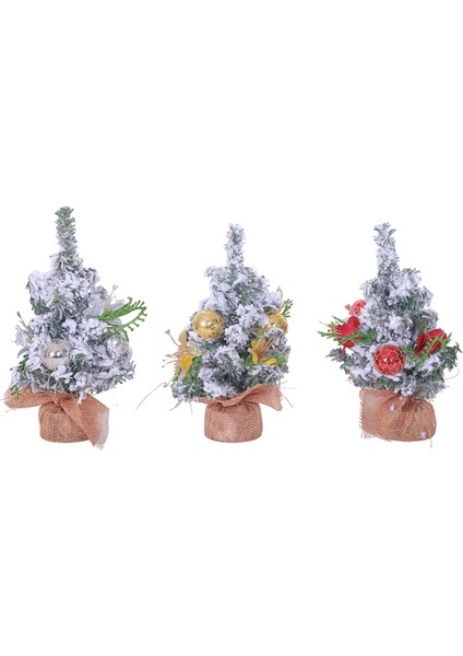 Adet Mini Masaüstü Noel Dekorlu Ağaç Yapay Masaüstü (Yurt Dışından)