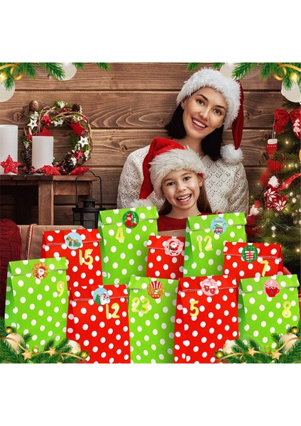 24 Adet Noel Çantaları Tatil Çantaları Noel Hediye Çantaları A (Yurt Dışından) modelleri