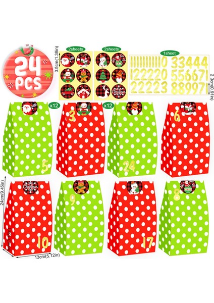 24 Adet Noel Çantaları Tatil Çantaları Noel Hediye Çantaları A (Yurt Dışından) indirimleri