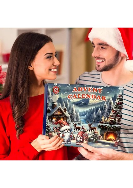 Noel Advent Takvimi 24 Gün Cüce Kolye Geri Sayım Takvimi (Yurt Dışından)