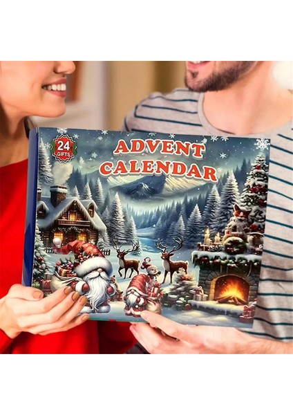 Noel Advent Takvimi 24 Gün Cüce Kolye Geri Sayım Takvimi (Yurt Dışından)