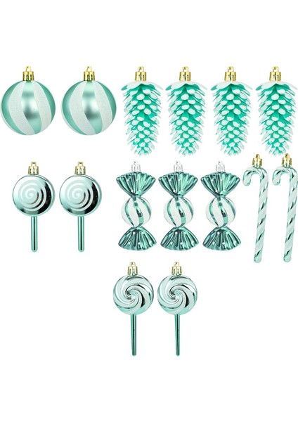 15 Adet Noel Süsleri Şeker Temalı Noel Şeker Süsleri Seti, A (Yurt Dışından)