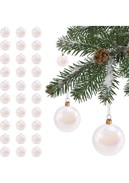 Noel Iridescent Süsleri, Balon Süs Topları, 50 Adet 2 Inç (Yurt Dışından)
