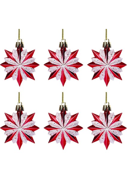 Yıldız Kırmızı Noel Ağacı Süsleme Kolye Aksesuarları Dekorasyon,d (Yurt Dışından)