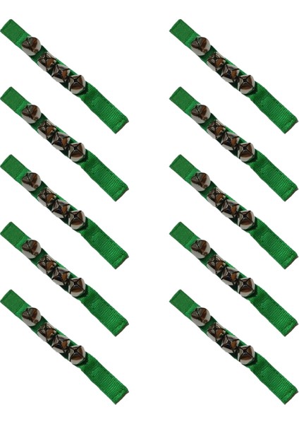 Koyu Yeşil 10 Adet Orff El Zili, Çok Yönlü Gelişim El Zili (Yurt Dışından)
