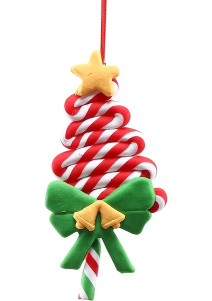 Noel Ağacı Süsleme Süsü Yumuşak Kil Lolipop A (Yurt Dışından)