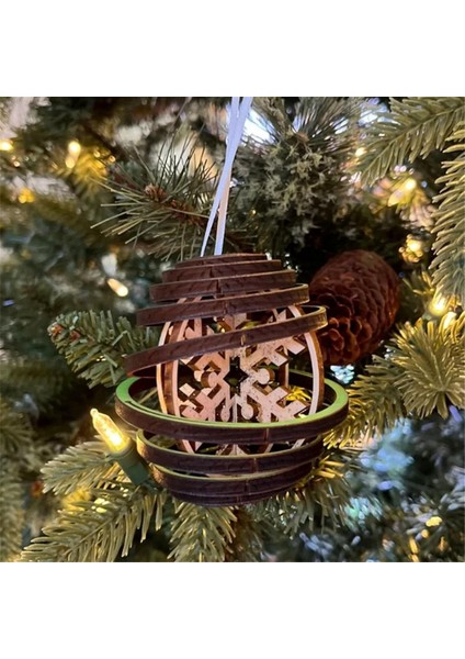 3D Çift Sarmal Kar Tanesi - Noel Süsü (Yurt Dışından)