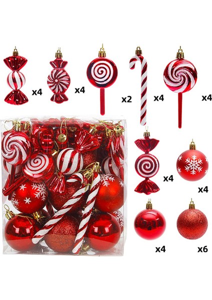 36 Adet Noel Ağacı Asılı Kolye Noel Küreleri Altın (Yurt Dışından) modelleri