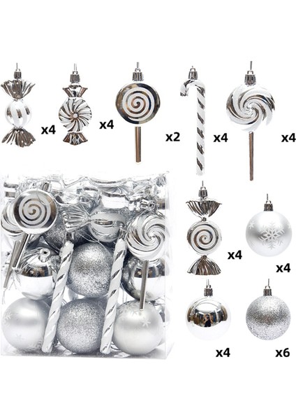 36 Adet Noel Ağacı Asılı Kolye Noel Küreleri Altın (Yurt Dışından) fırsatları