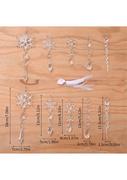 10 Adet Akrilik Kristal Noel Süsleri Seti (Yurt Dışından) fırsatları