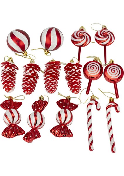 15 Adet Noel Süsleri Şeker Temalı Noel Şeker Süsleri Seti, B (Yurt Dışından) indirimleri