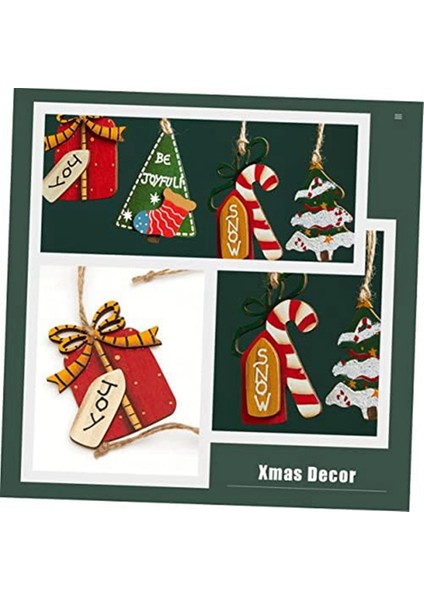 Ahşap Noel Ağacı Kolyeleri Noel Ağacı Süsü Noel Dekoru (Yurt Dışından)