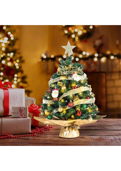 Minyatür Noel Ağacı Noel Masa Süsü Dekoratif B (Yurt Dışından)