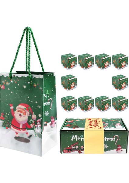 Noel Para Kutusu Seti Nakit Hediye Çekmecesi Için Hediye Kutusu (Yeşil 10 Adet) (Yurt Dışından)