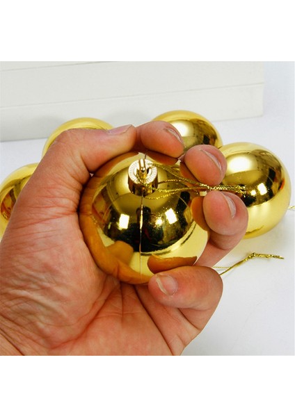 8cm 6 Adet Işıklı Noel Topu Noel Ağacı Dekoratif, Altın (Yurt Dışından) fırsatları