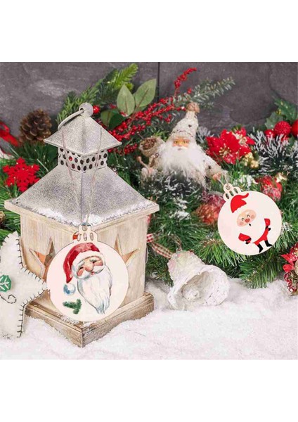 100 Adet Noel Ahşap Yuvarlak Süsler Etiketler Dıy El Sanatları Süsleri (Yurt Dışından) fırsatları