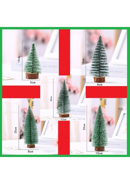 Mini Noel Ağacı Ahşap Tabanlı Küçük Çam Ağaçları Ev Masaüstü (Yurt Dışından) fiyatları