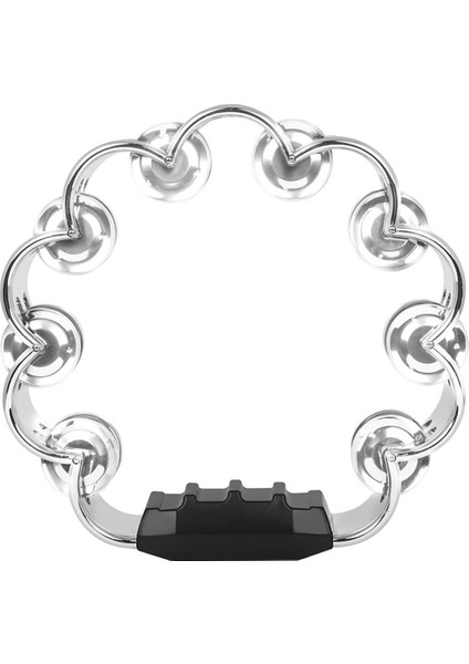 Çift Katmanlı Erik Çiçeği Şeklinde El Zili, Elde Taşınabilen Tef, Gümüş (Yurt Dışından)